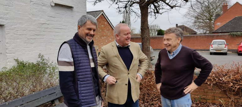 Mark Pritchard MP with Cllr Tim Nelson and Cllr Andrew Eade